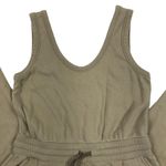 Everlane  French Terry Crop Jumpsuit Women M Khaki Elastic Waist Everyday Organic Photo 3