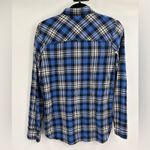 J.Crew Women’s  boy shirt blue red white button up plaid cotton flannel size 2 Photo 6