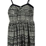 Band of Gypsies Beige & Black Printed Fit & Flare Mini Dress L Photo 1