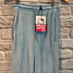 Hello Kitty NWT  Rhinestone Women’s UK 6 US 2 Baby Blue Velour Wide Leg Joggers Photo 10
