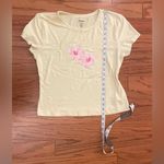 Rue 21 - Butter Yellow Tee with Pink Floral Design Size XL Photo 3
