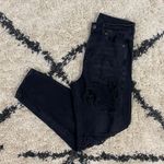 American Eagle Distressed Black Mom Jeans Photo 0