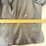 NWT Lauren Ralph Lauren Asymmetrical Lamb Leather Moto Jacket Black Size XXL Photo 12