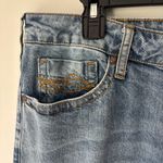 Cowgirl Tuff Jeans Cowboy Friend Medium Wash High Waist Distressed Straight Leg Blue Size 35 Photo 2