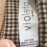 Violeta Women's XL Geometric Pencil Skirt Knee Length‎ Belted Waist Career Wear Black Photo 4