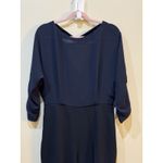 Reiss Ania Jumpsuit size 8 navy long sleeve Blousen Double Layer Top Photo 6