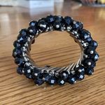 Vintage Jet BlackCrystal Stretch Bracelet Black Photo 3