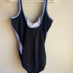 Women’s Trimshaper One Piece Swimsuit Black and Light Blue Size 18 Photo 3