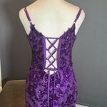 Women’s Purple Mermaid Fit Prom Party Dress Sparkly Sequins Lace Up Back Size 4 Photo 4