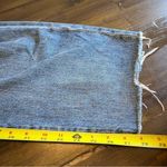 Madewell  Dad Jeans Blue Denim Baggy Straight Wide High Rise Distressed Hem 30 Photo 8