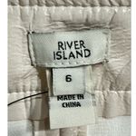 River Island Mini Skirt Women's 6 UK/2 US Cream Faux Leather NWOT Photo 3
