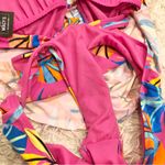 Bar III Macy’s Paradise In The Palms Cowl Neck One-Piece Swimsuit Pink Medium Photo 8