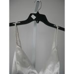 Lulus White Satin Pearl Tie-Back Maxi Dress XL Photo 5