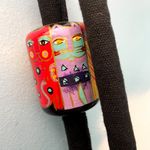 Laurel Burch vintage giant cat tote bag Red Photo 6