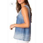 Black Swan  Micah Ombré Lace-Up Denim Top in Blue Size‎ Medium Photo 1