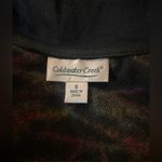Coldwater Creek  Vest Womens Small Black Multi Color Stitching Full Zip Fleece Photo 2