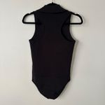 Tibi black ribbed button front sleeveless bodysuit Photo 3
