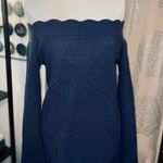 Verve Ami Navy Off The Shoulder Sweater Size Small Photo 0