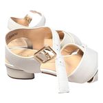 Clarks  size 7 M Serina35 Cross Cream Leather stacked Heeled Sandals open toe nwt Photo 9