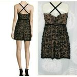 For Love & Lemons Beatrice Strappy Mini Dress Black Floral Sequin Size Medium Photo 2