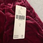 Anthropologie  Connie Velvet Mini Skirt Raspberry Red Cherry Red NEW Photo 4