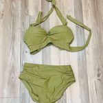 Tempt Me NWT  High Waisted Bikini Push Up Vintage Swimsuit green size Med… Photo 1