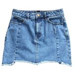 Forever 21 Frayed Step Hem Denim Mini Skirt Photo 72