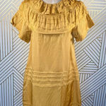 Marc Jacobs Mustard Yellow Silk Ruffle Dress Photo 0