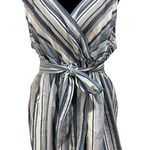 Motherhood Maternity Plus Size Blue White Cotton Striped Casual Cami Top Photo 0