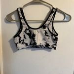 JC Penney Coundaries Womens S S Ribbed Tie Dye Sports Bra Black White Photo 2