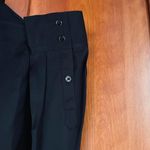 Quince  Washable Stretch Silk Notch Collar Blouse Button Up Black Size Medium Photo 6