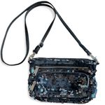 PINK - Victoria's Secret Victoria’s Secret 2012 Sequinned adjustable crossbody Bag, midnight blue 9”x6” Photo 0