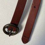 Classic Leather Thin Belt Brown Photo 3