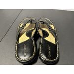 Cherokee Black Leather Platform Sandals Size 8 Photo 5