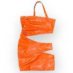 Michael Costello  x REVOLVE Kolt Mini Dress Women's XL Orange One Shoulder Cutout Photo 1