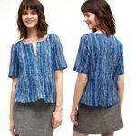 Anthropologie Maeve blue white blouse size US 0 OB482365 Photo 0