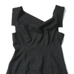 Black Halo NWT Jackie in Black Cap Sleeve Tailored Sheath Dress 10 $375 No Belt Photo 3