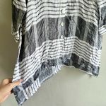 Habitat [] Gray and White Linen Button Down- Size small Photo 6