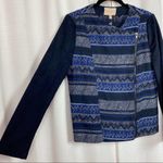 Skies Are Blue Stitch Fix  Woven Mixed Print Moto Jacket Sz.M NWT Photo 3