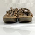 Fly London Wedge Sandal Women’s Lace Up Open Toe Size Eur 40, US 8.5-9 Brown Photo 4