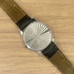 Timex Easy Reader Watch Men 35mm Silver Tone Black Dial Black Genuine Leather Photo 3