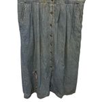 Vintage Christopher & Banks Denim Embroidered Dress Blue Size M Photo 2