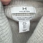 H by Halston  Extra Merino Fine Wool Light Gray Cowl Neck Cropped Sweater Size M Photo 4