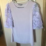 Shein Lavender Lace Sleeve Top 0xl Size 0X Photo 0