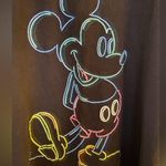Disney Black Tank with Neon Rainbow Mickey Mouse Photo 4