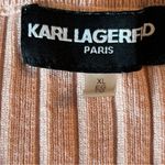 Karl Lagerfeld  Women XL Pullover Sweater Blush Lace Accents Ribbed Stretch Photo 3