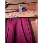 WAYF Burgundy Pleated Wide Leg Satin Pants Women's Medium Photo 9