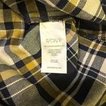 CAbi Women’s Seattle Ruffle Front Plaid Blue Yellow Check Top Shirt Size S Photo 2