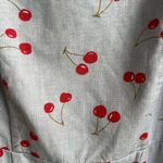 Urban Outfitters Outfitter Colette Stretch Linen Mini Dress Blue Chambray Cherry Pr… Photo 1