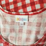 LuLaRoe Perfect Tank Top Red Checked Size XS Oversized Swing Photo 4